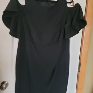 Eliza J Black Cold Shoulder Mini Dress Size 20w